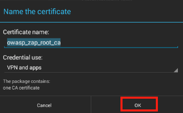 Saving the certificate to an Android 4.3 device