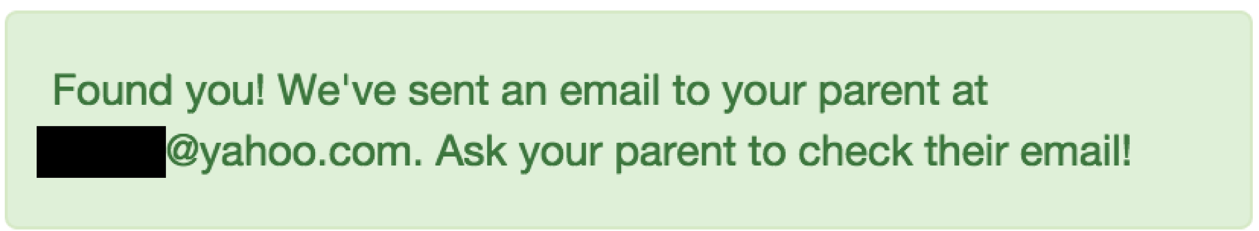 Parent contact information needlessly leaked via a password recovery request